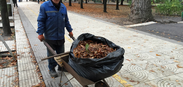 Angajaţii municipali nu reuşesc să strângă frunzele și crengile uscate