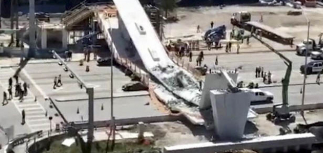 В Майами продолжают разбирать завалы рухнувшего моста