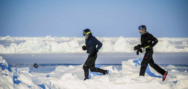 Новый рекорд в забеге на милю на Северном полюсе