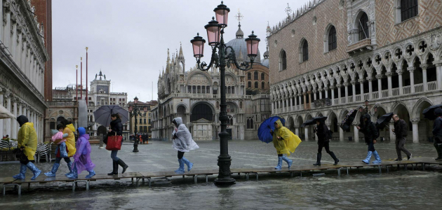 Fenomenul „aqua alta” – creşterea nivelului apelor la Veneția