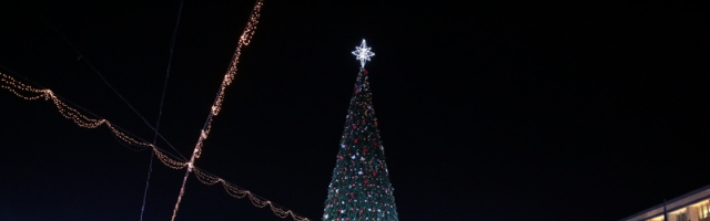 В Кишиневе открыли новогоднюю елку
