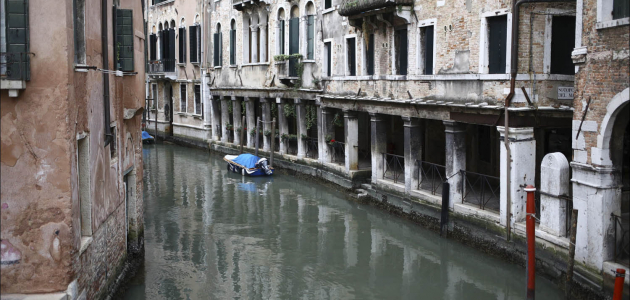 В Венеции резко упал уровень воды