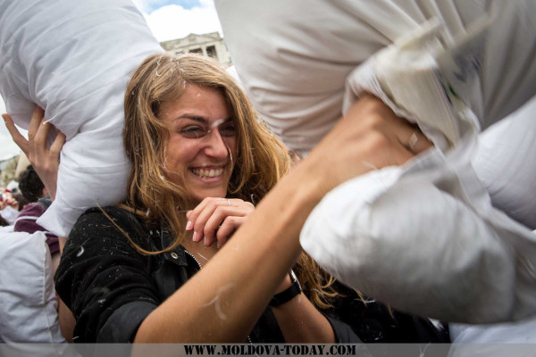 World Pillow Fight Day Is Celebrated In Trafalgar Square