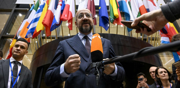 Belgium, Brussels: EU Council. The President of the European Council Charles Michel
